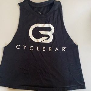 CYCLEBAR black crop top w/ white logo